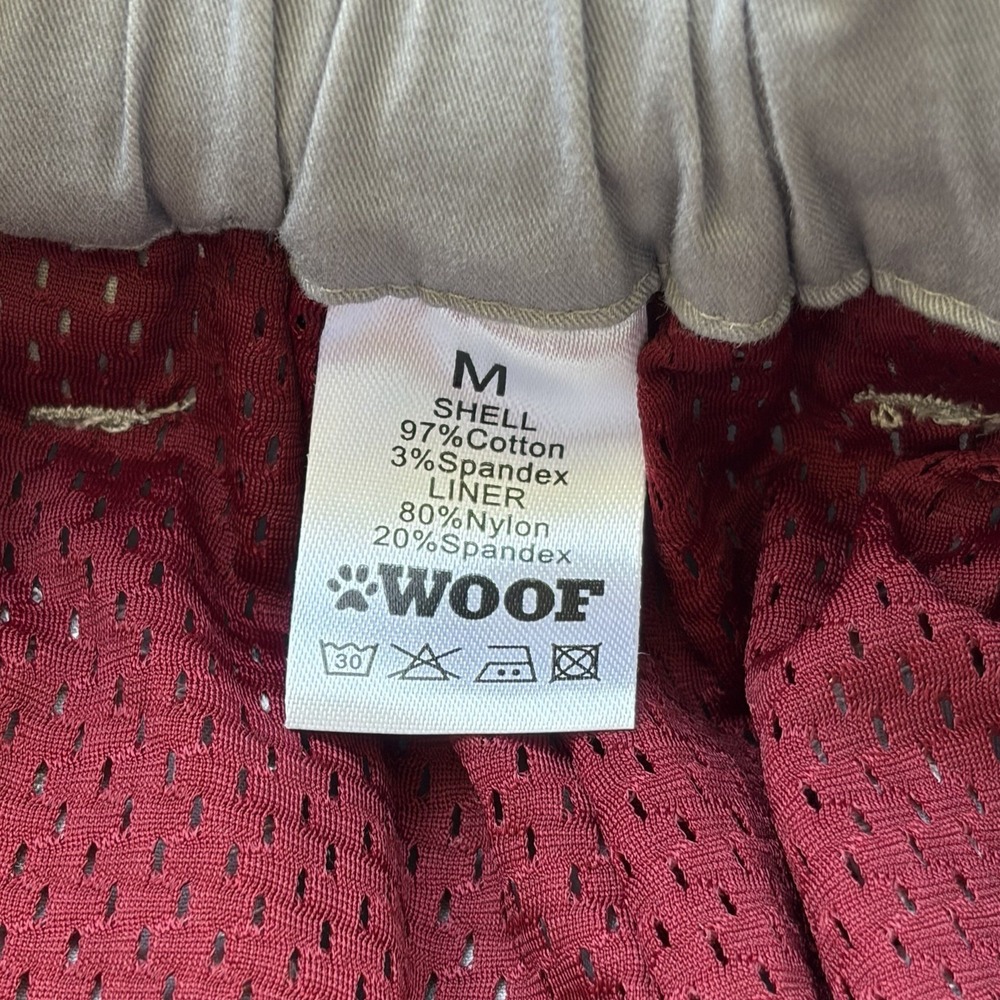 Woof Clothing Shorts Mens Medium Gray Commando Mesh Lined Button Fly Chino Flex - Picture 4 of 8